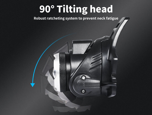 LED Outdoor Headlamp Camping Headlight Flashlight Head Torch Light Rechargeable - Lets Party