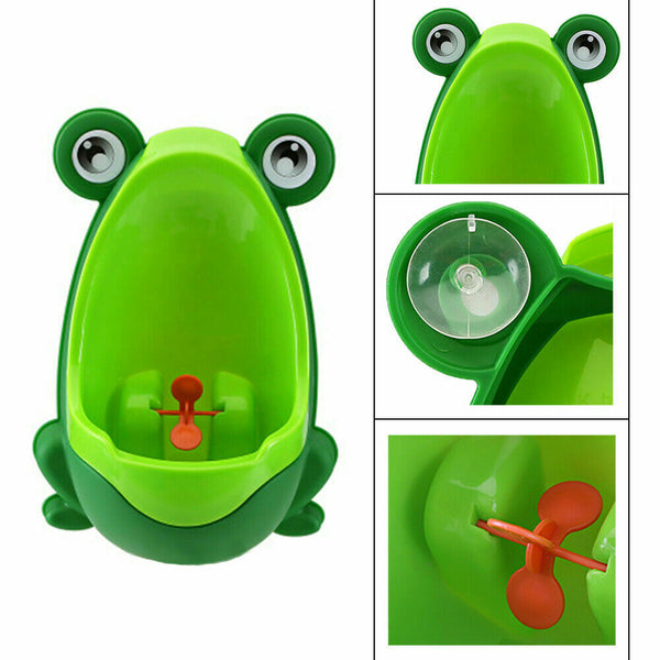 Kid Baby Potty Toilet Training Urinal Boys Pee Trainer Cute Frog Shaped Bathroom - Lets Party