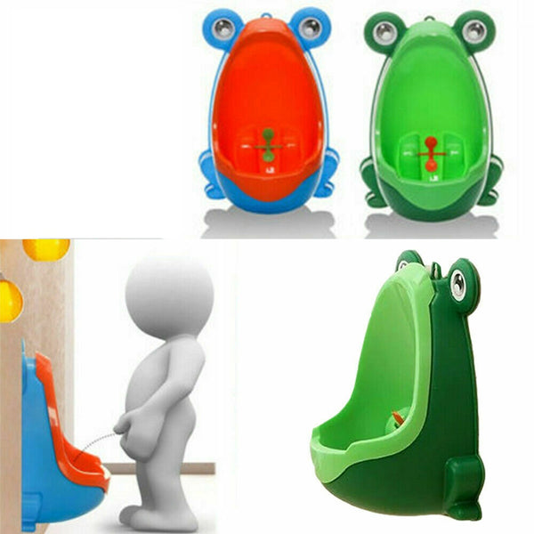 Kid Baby Potty Toilet Training Urinal Boys Pee Trainer Cute Frog Shaped Bathroom - Lets Party