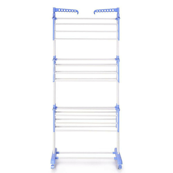 Foldable 6 Tiers Clothes Airer Indoor Drying Laundry Rack Horse Garment Hanger - Lets Party