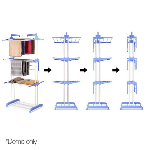 Foldable 6 Tiers Clothes Airer Indoor Drying Laundry Rack Horse Garment Hanger - Lets Party