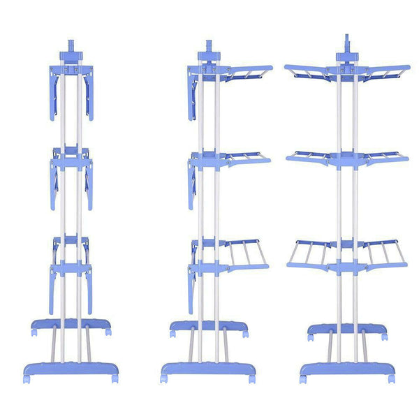 Foldable 6 Tiers Clothes Airer Indoor Drying Laundry Rack Horse Garment Hanger - Lets Party