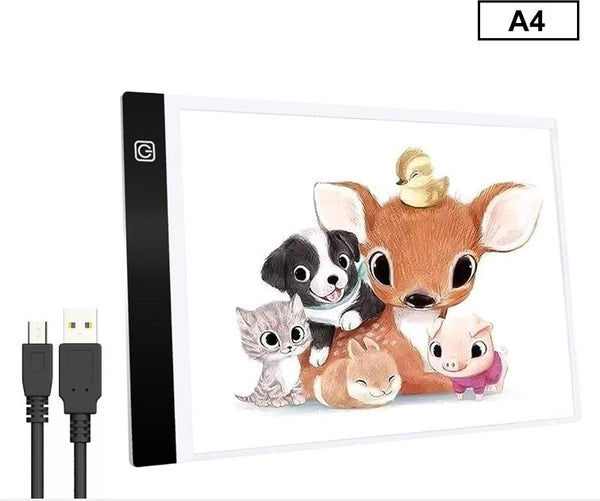A4 Led Dimmable Tracing Light Box Drawing Board Art Design Pad Copy Lightbox - Lets Party