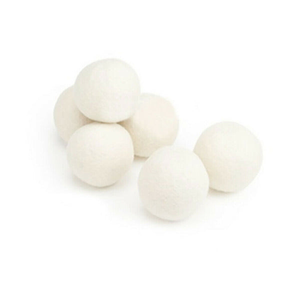 6X 100% Zealand Wool Dryer Balls Drying Fabric Softner Clothes 5/6/7/8cm - Lets Party