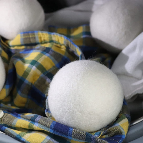 6X 100% Zealand Wool Dryer Balls Drying Fabric Softner Clothes 5/6/7/8cm - Lets Party