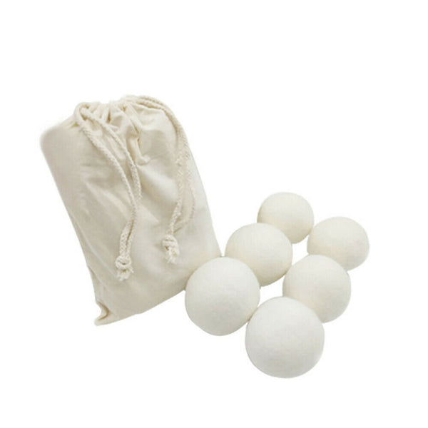 6X 100% Zealand Wool Dryer Balls Drying Fabric Softner Clothes 5/6/7/8cm - Lets Party