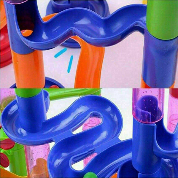 Marble Run Race Construction Maze Ball Track 105Pcs DIY Building Block Kids Toy - Lets Party