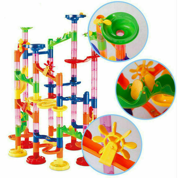 Marble Run Race Construction Maze Ball Track 105Pcs DIY Building Block Kids Toy - Lets Party