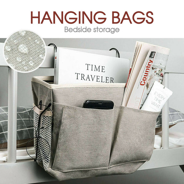 Bedside Caddy Hanging Storage Bed Holder Couch Organizer Container Bag Pocket AU - Lets Party