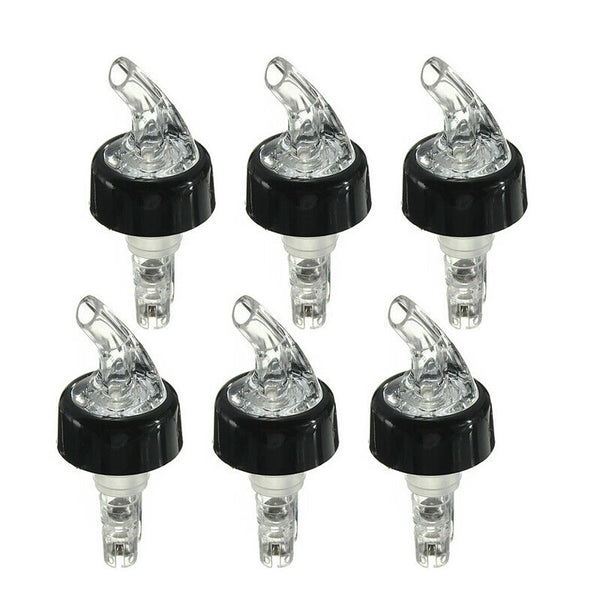 1x/6x Liquor 30ml Shot Bottle Pourer Dispenser Measure Wine Spirit Nip Barware - Lets Party