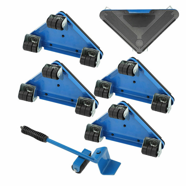 5pcs Furniture Slider Lifter Moves Wheels Mover Kit Home Moving Lifting System - Lets Party