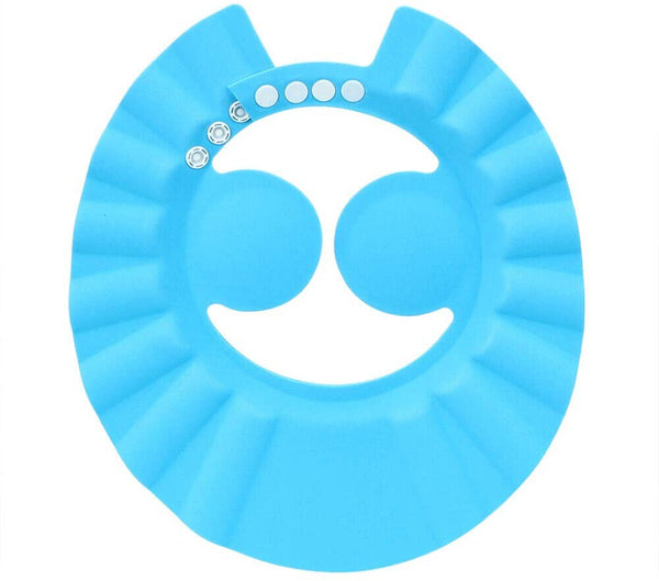 Adjustable Baby Shower Cap Kids Bath Shampoo Shield Wash Hair Hat Ear Covers Au - Lets Party
