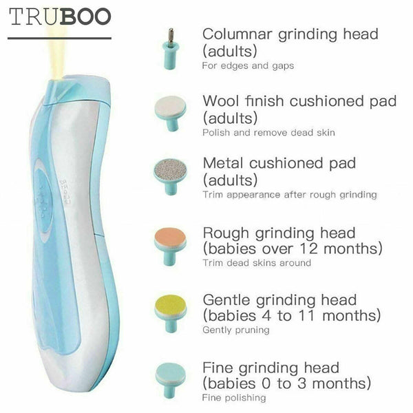 New Electric Baby Nail Trimmer Infant Newborn Safe Grinder Clipper Tools Set - Lets Party