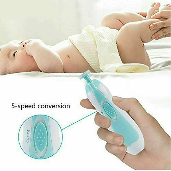 New Electric Baby Nail Trimmer Infant Newborn Safe Grinder Clipper Tools Set - Lets Party