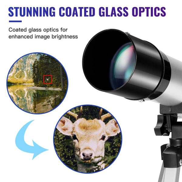 Astronomical Telescope With Tripod 150x Zoom HD Outdoor Monocular 50mm Aperture - Lets Party