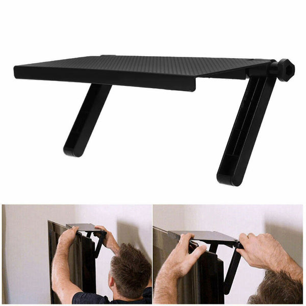 ABS Folding Monitor Top Shelf Adjustable Storage Rack for TV Screen Black - Lets Party