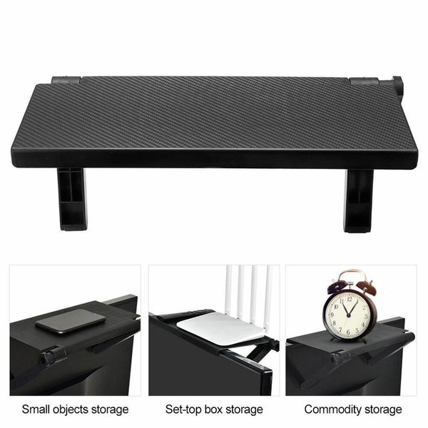ABS Folding Monitor Top Shelf Adjustable Storage Rack for TV Screen Black - Lets Party