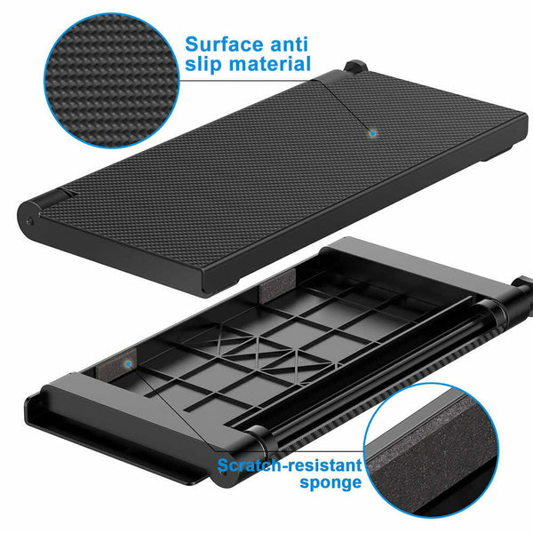 ABS Folding Monitor Top Shelf Adjustable Storage Rack for TV Screen Black - Lets Party