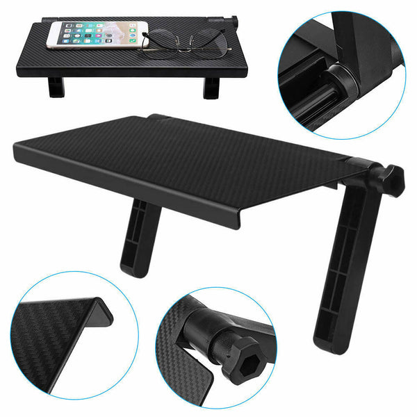 ABS Folding Monitor Top Shelf Adjustable Storage Rack for TV Screen Black - Lets Party