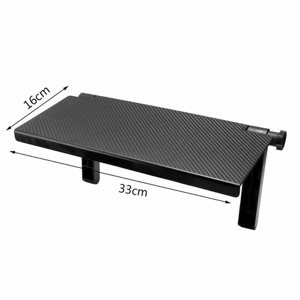 ABS Folding Monitor Top Shelf Adjustable Storage Rack for TV Screen Black - Lets Party