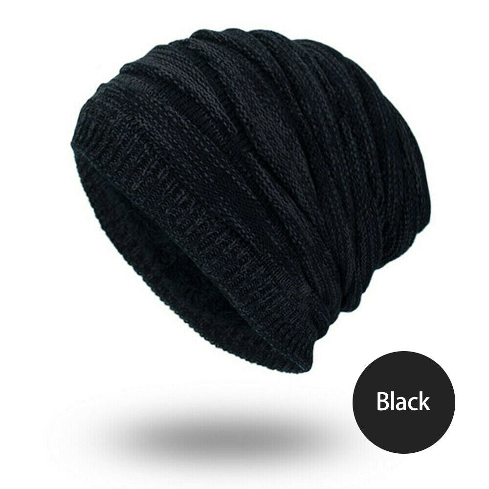 Winter Beanie Warm Unisex Women Men Hat Slouch Baggy Hat Ski Knitted Thick Cap - Lets Party