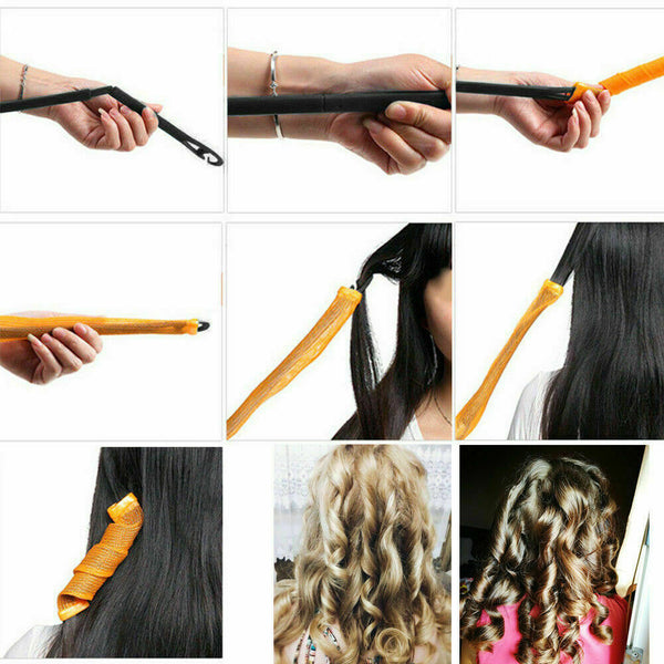 New 40PCS 50cm Magic Hair Curlers Curl Formers Spiral Ringlets Leverage Rollers - Lets Party