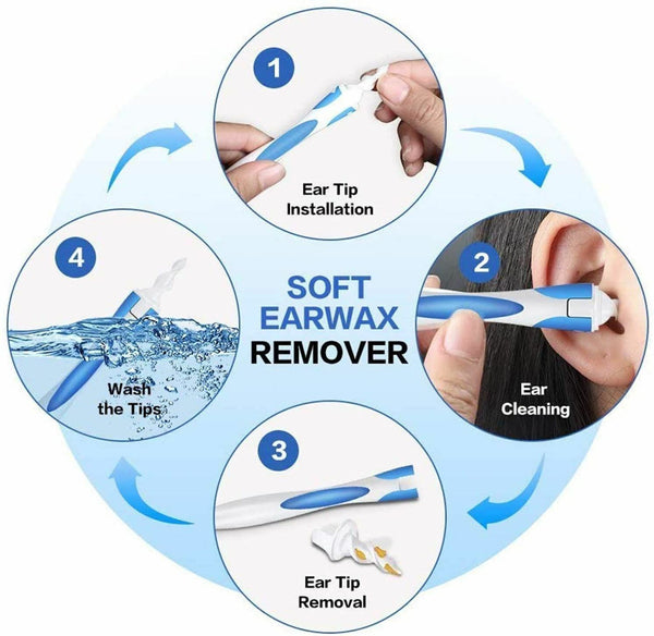 Soft Ear Wax Cleaner Removal Multi earwax Remover Spiral Safe Tip Tool AU Stock - Lets Party