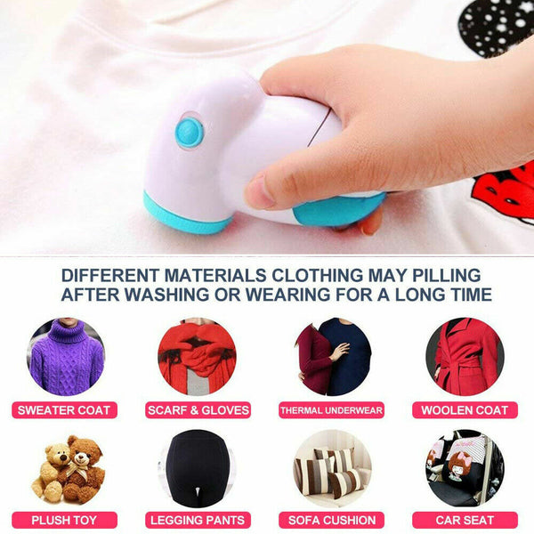 2 Units Clothes Lint Remover Battery Operated Pilling Fluff Fuzz Fabric Shaver - Lets Party