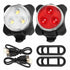 Waterproof Bicycle Bike Front Rear Tail Light Lamp USB Rechargeable Headlight AU - Lets Party