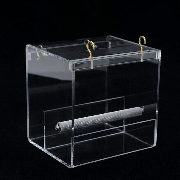 AU Acrylic Automatic Parrot Feeder No Mess Bird Cage Seed Feeding Container Box - Lets Party