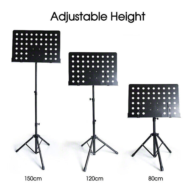 Heavy Duty Large Metal Adjustable Music Conductor Folding Music Sheet Stand AU - Lets Party