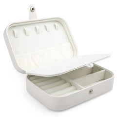 Lady Portable Jewellery Box Travel Ornaments Ring Storage Organizer Makeup Case