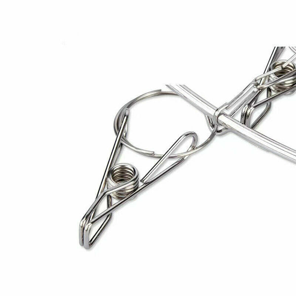 32Pegs Stainless Steel Laundry Sock Underwear Clothes Dryer Rack Hanger - Lets Party