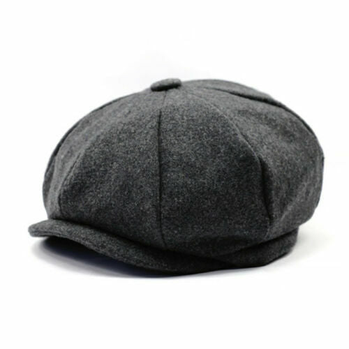 Newsboy Flat Cap 8 Panels Peaky Golf Driving Boy Mens Beret Hat Blinders Baker - Lets Party