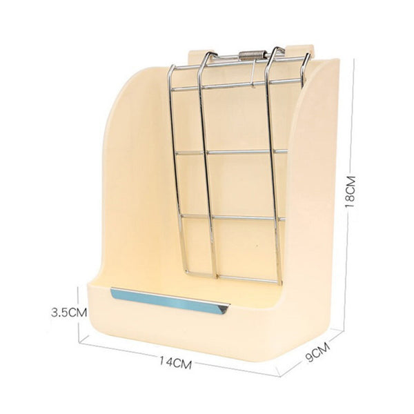 Pet Rabbit Hay Feeder Small Animal Hamster Pig Less Wast Hay Rack Corner Plastic - Lets Party