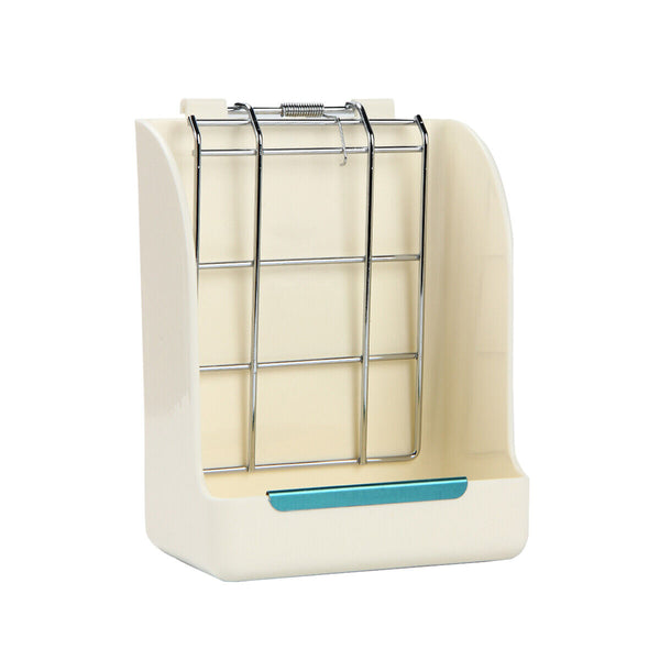 Pet Rabbit Hay Feeder Small Animal Hamster Pig Less Wast Hay Rack Corner Plastic - Lets Party