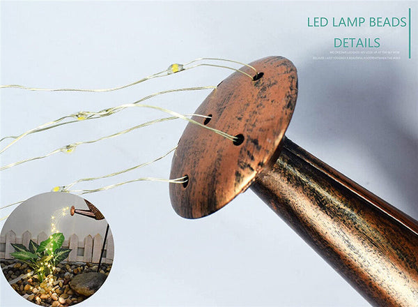 LED Watering Can String Light Solar Powered Outdoor Art Garden Path Lamp Stand - Lets Party