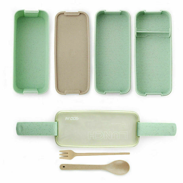900ml 3-Layer Bento Box Students Lunch Box Eco-Friendly Leakproof Food Container - Lets Party