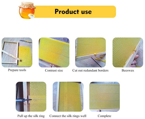 30pcs Bee Hive Wax Frames Honeycomb Foundation Sheets Beekeeping Honey Equipment - Lets Party