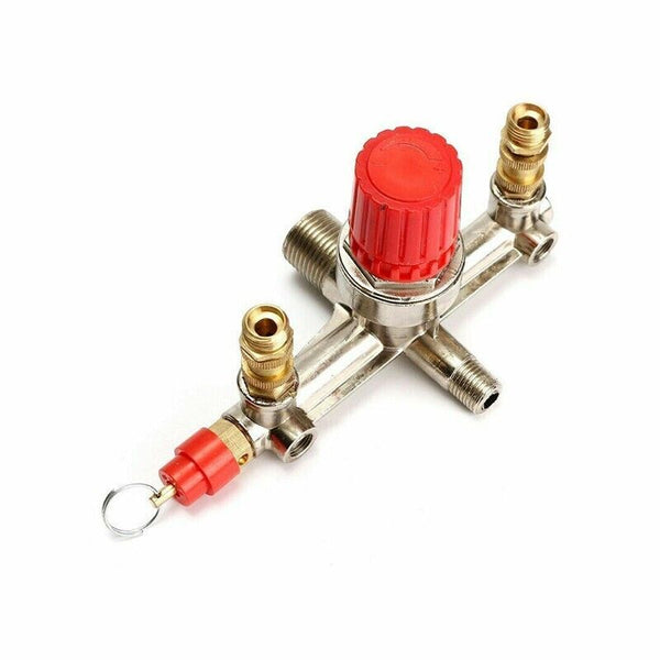 90-120PSI Air Compressor Pressure Switch Control Valve Manifold Regulator Gauges - Lets Party