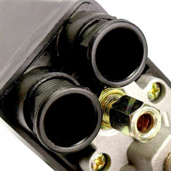 90-120PSI Air Compressor Pressure Switch Control Valve Manifold Regulator Gauges - Lets Party