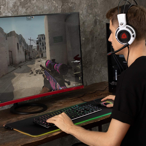 LED Gaming Mouse Pad Large RGB Extended Mousepad Keyboard Desk Anti-slip Mat 800*300mm - Lets Party