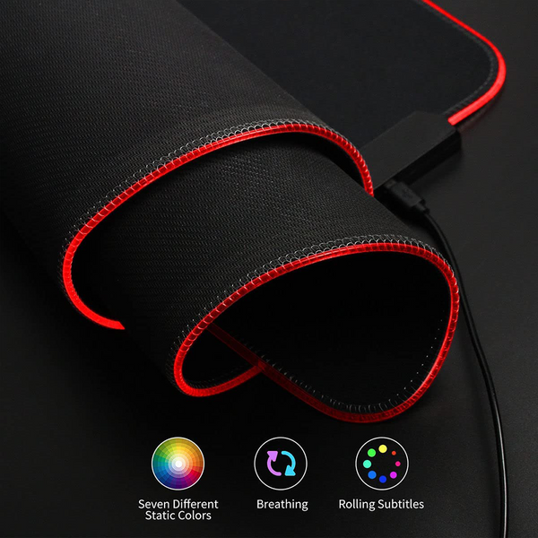 LED Gaming Mouse Pad Large RGB Extended Mousepad Keyboard Desk Anti-slip Mat 800*300mm - Lets Party