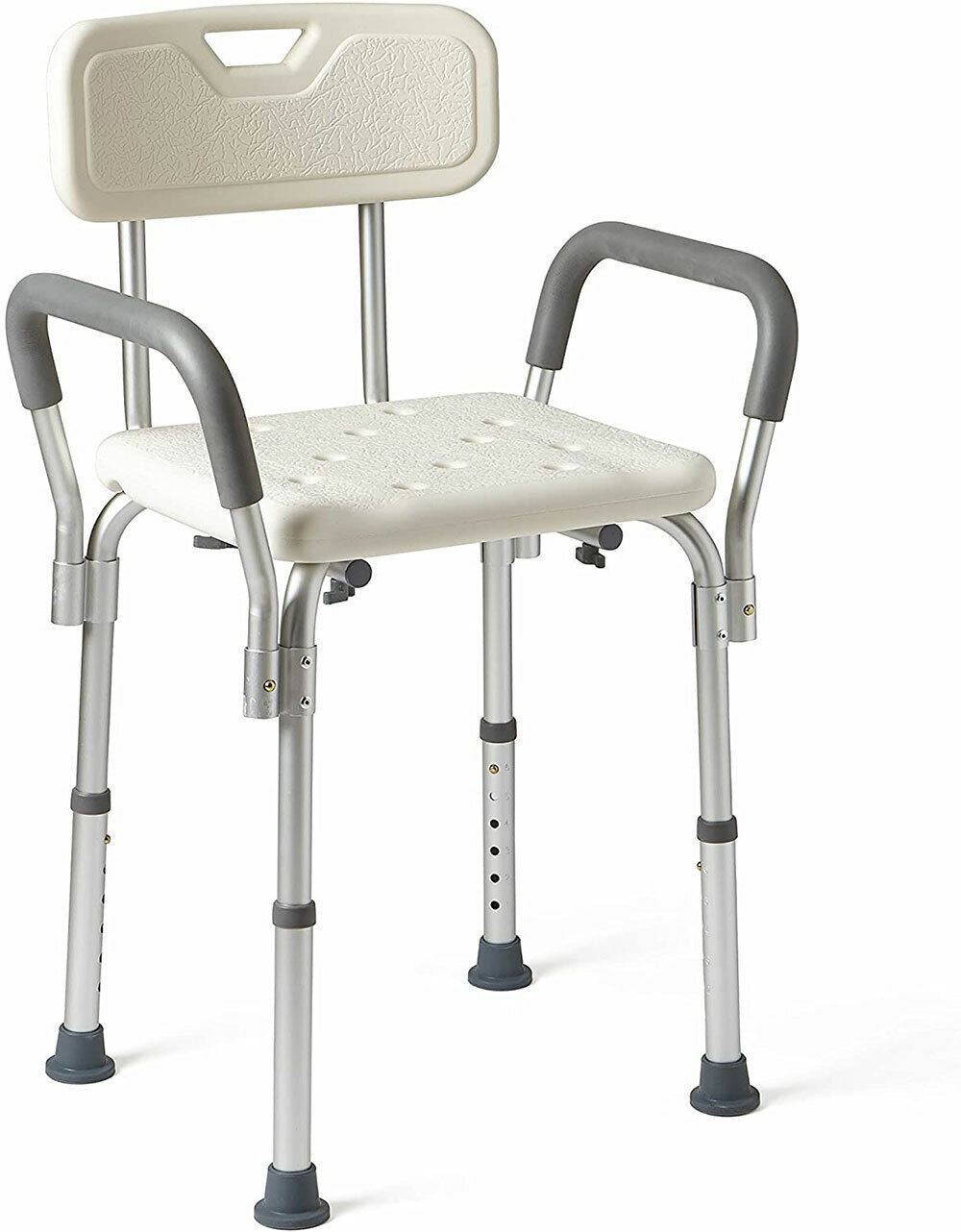 Aluminum Adjustable Medical Shower Aid Chair Bathtub Bath Seat Stool Arms Back - Lets Party