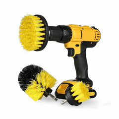 Grout Power Scrubber Cleaning Drill Brush Tub Cleaner Combo Tool Kit Yellow