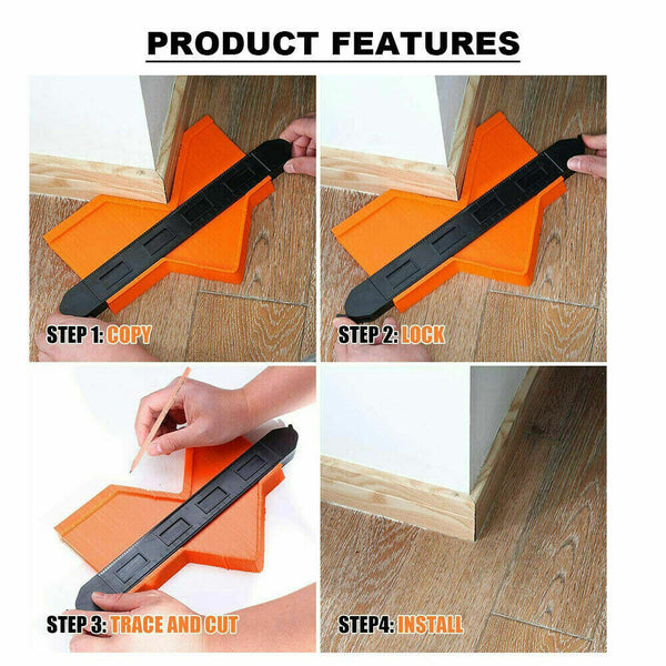 10'' Upgrade Contour Gauge Profile Tool Contour Duplicator ABS With 2 Lock Saker - Lets Party