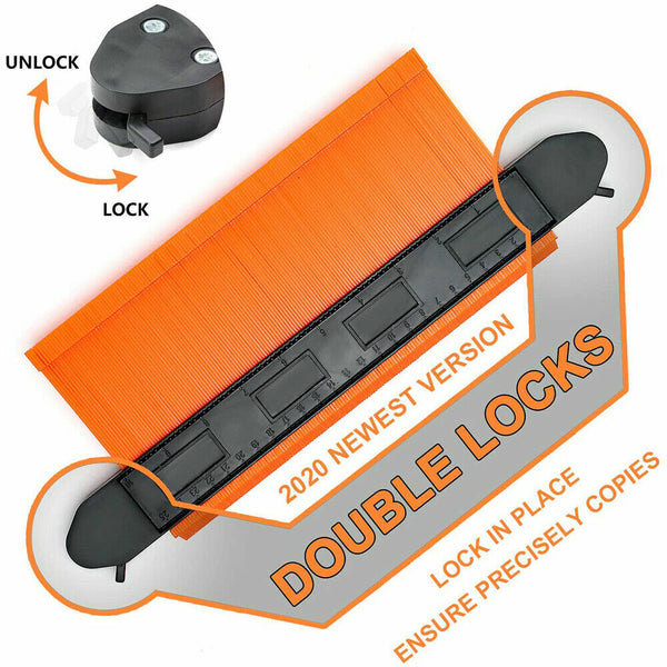 10'' Upgrade Contour Gauge Profile Tool Contour Duplicator ABS With 2 Lock Saker - Lets Party