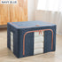 66L Large Storage Box Organizer Steel Frame for Clothes Bed Sheets Blanket - Lets Party