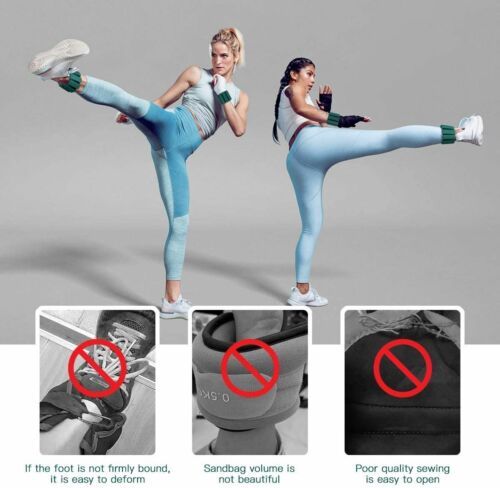 Adjustable Ankle Weights Wrist Weight Bracelet Fitness Equipment Training 1 Pair - Lets Party
