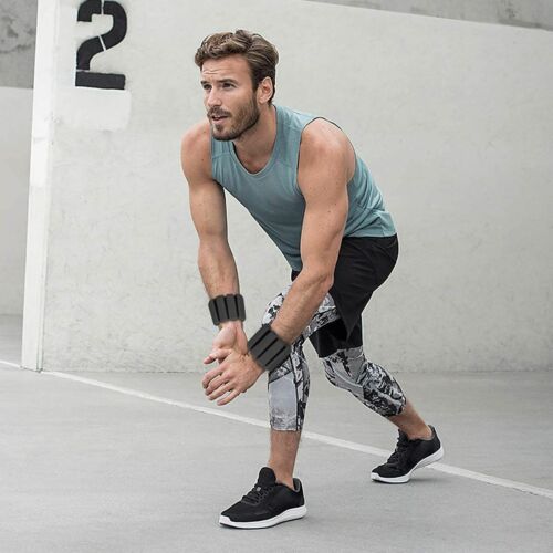 Adjustable Ankle Weights Wrist Weight Bracelet Fitness Equipment Training 1 Pair - Lets Party